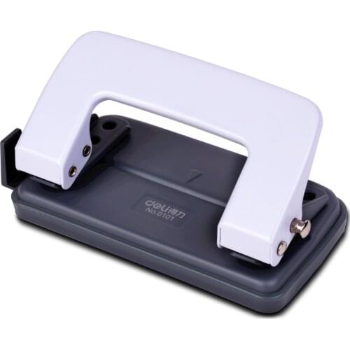 Deli 0101 Office Supplies Hole-Punching Machine Two-Hole Hole Puncher Moving Device Can Play 10 Copy Paper
