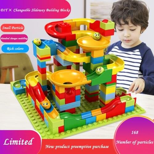 Childrens slide blocks are compatible with Lego plastic assembled small particles 3-6 years old boys and girls educational toys