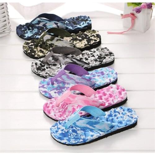 Men Home Slippers Flip Flops Floor Flat Shoes Male Massage Slipper Indoor Summer Camouflage Comfortable Zapatillas De Hombre