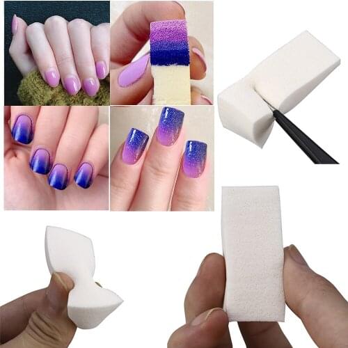Nail Gradient Sponge Sanding Block Nail Painting Nail Art Decoration Design Tools Manicure Dotting Tools Blooming Sponge 20Pcs