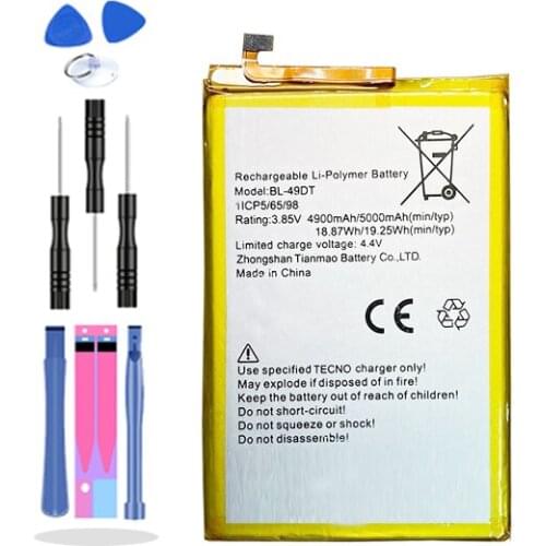 For TECno LA7 LA6 Pouvoir 2 Pro LA7 phone battery BL-49DT panel