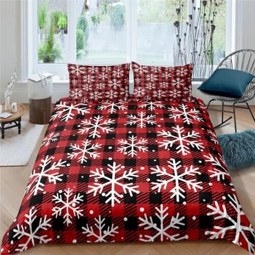 Home Textiles Luxury 3D Snowflakes Print Duvet Cover Set 2/3 Pcs Pillowcase Kids Bedding Set AU/EU/UK/US Queen and King Size