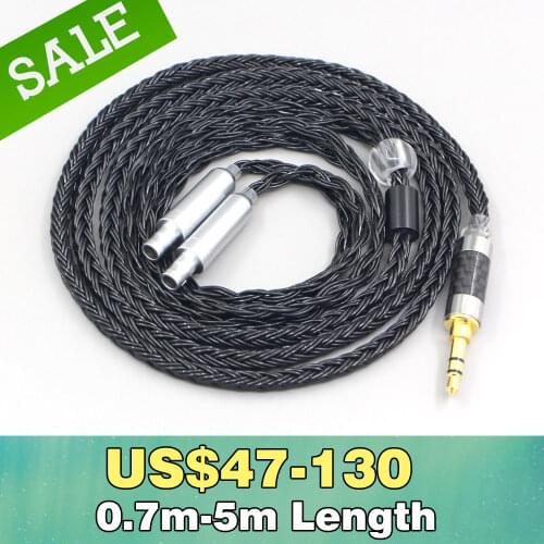 LN007401 16 Core 7N OCC Black Earphone Cable For Sennheiser HD800 HD800s HD820s HD820 Enigma Acoustics Dharma D1000 Headphone