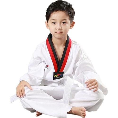 Adult Children Kimono Judo Kickboxing Practice Costume Kids Boys Girls Taekwondo Suit Karate Taekwondo Clothes Stage Costumes