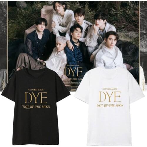 Kpop GOT7 2020 Return MINI Album DYE Shirts Hip Hop Streetwear Loose Clothes Tshirt T Shirt Short Sleeve Tops T-shirt Plus Size