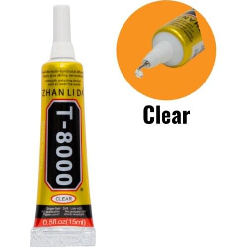 15ML Hot Sales Best Multi Purpose Adhesive Tool Jewelry Zhanlida T8000 Transparent Glue For Repair LCD Touch Screen