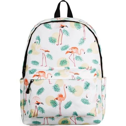 New Women Bakcpacks Flamingo Printing Backpack Female Simple School Backpack Travel Fashion New Backpacks For Teenage Girls