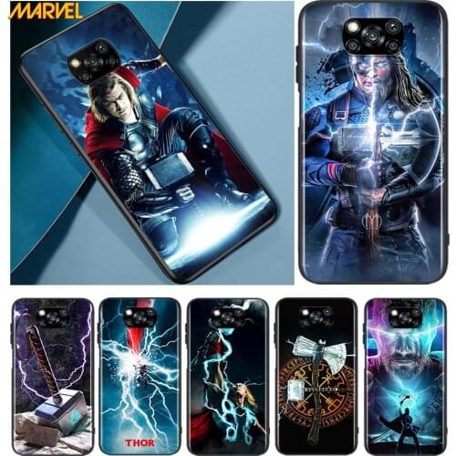Thor marvel hero for Xiaomi Poco X3 NFC X2 M3 M2 F2 F3 Pro C3 F1 A2 Lite Mix3 Play Silicone Soft Black Phone Case