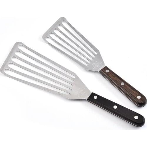 Stainless Steel Slotted Turner Kitchen Cooking Tools Spatula Fried Shovel Egg Fish Frying Pan Turners Cooking Utensils