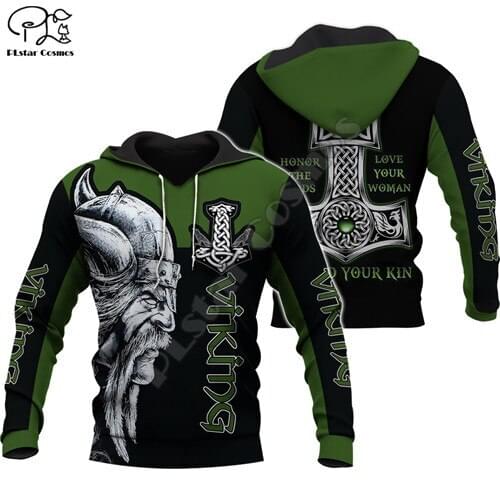 PLstar Cosmos Viking Warriors Tattoo NewFashion Tracksuit casual Pullover 3DPrint Zipper/Hoodie/Sweatshirt/Jacket/Men Women s-10
