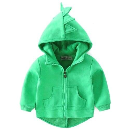 2019 Autumn children coat hoodies Boys girl cotton fashion cute sweatshirt cartoon monster dinosaurs baby toddler kids clothes