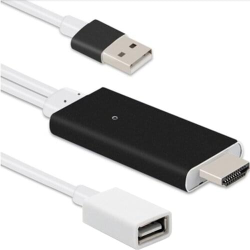USB To Hdmi -compatible Cable Converter Adapter Mirror Cast MHL Cable Micro USB Type C To for IPhone IPad To TV Projector