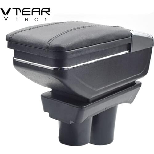 Vtear For Citroen c-elysee/ Peugeot 301 armrest central Store content Storage box with cup holder ashtray accessories 2012-2016