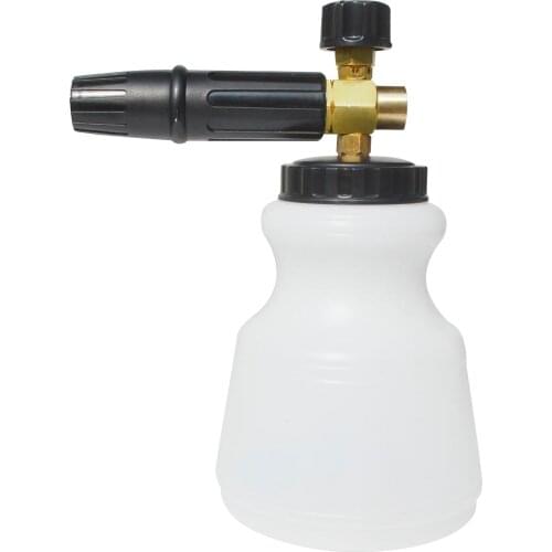 Adjustable Foam Cannon 1 L Bottle Snow Foam Lance with 1/4-inch Connector for Pressure Washer 4000PSI to Wash Car Window Door