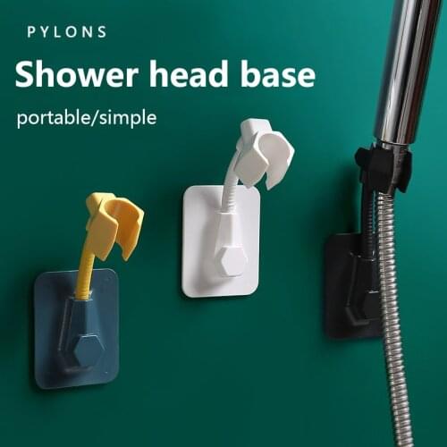 Adjustable Bathroom Shower Head Holder Adhesive Shower Bracket Stand Bathroom Accessories Wall Mounted Storage Rack Organizer