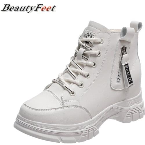 Warm Plush Winter Boots for Women Shoes Woman Thick Bottom Chunky Sneakers 2020 New Autumn Solid Leather Ankle Boots Plus Size