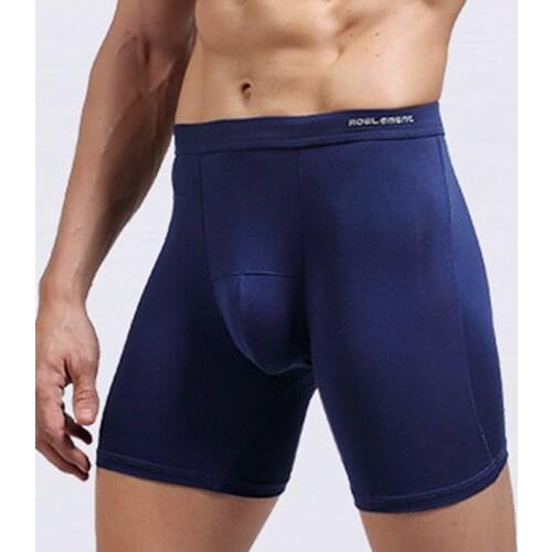 Men Tight Mid-Rise Sexy Sports Running Fitness Shorts Breathable Boxer Briefs Quick-drying Elastic Boxers Underwear Boxer Men