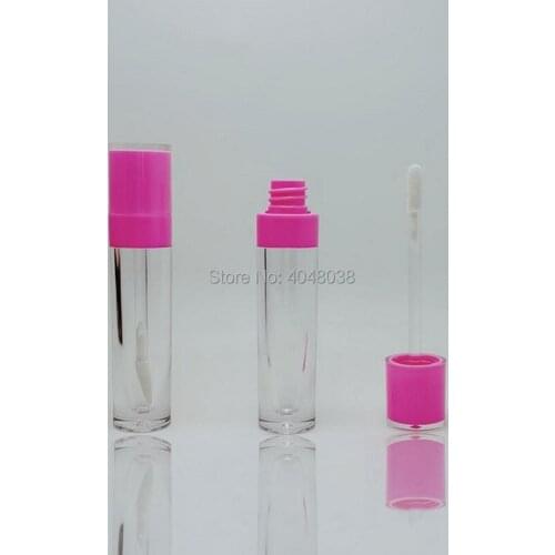 6.5 ML Lipgloss Tube Round Pink White Black Empty Cosmetic Lipgloss Containers DIY Lip Gloss Tubes with Clear Wands 10pcs 30pcs