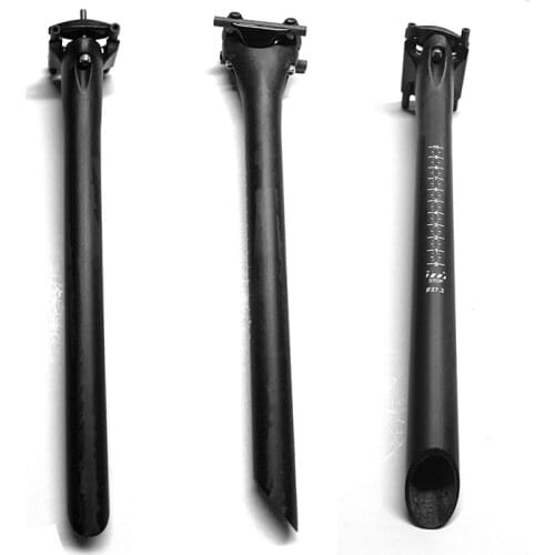 Without Logo Carbon Head Miter Cut Seatpost Full Carbon Bicycle Seatpost UD Matte Strengthen Bike Parts27.2/30.8/31.6*350 /400mm