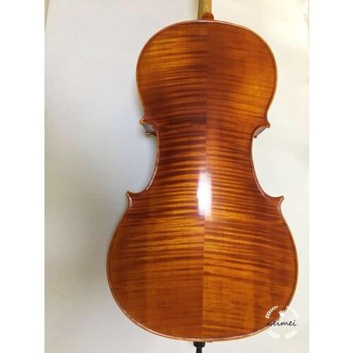 Handmade cello maple 4/4 3/4 solid wood natural grain red light cello stringed instrument portable professional violoncello