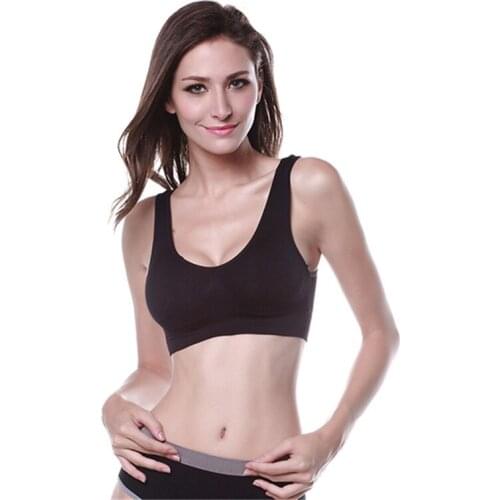 Women Plus Size Bra Sexy Crop Top Workout Fitness Bras Black White Bralette Unlined Seamless Bandage Bra Push Up Dropshipping