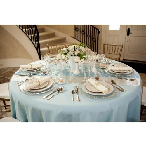 10Pcs 90" Round Elegant Satin Tablecloths Table Decoration For Wedding Party Banquet Free Shipping