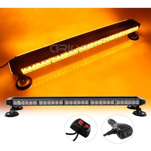 12V 24V Four side 32" 66 LED Yellow White Blue Car Truck LED Emergency Strobe Light Rescue Vehicle Lamp police Warning Lighting