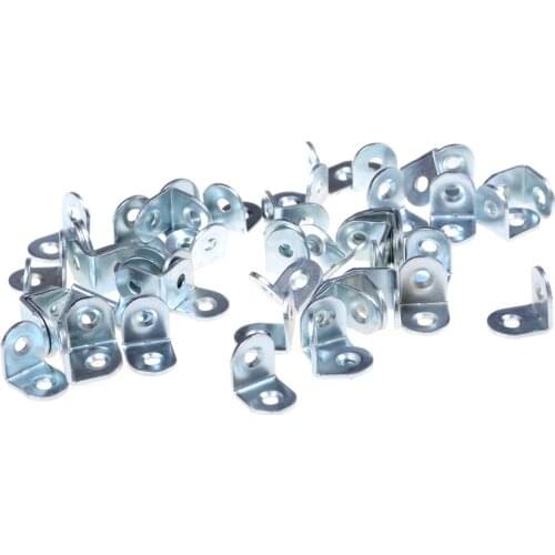 20x20x15mm Shelf Support Angle Brackets Corner Braces For Furniture Accessories Silver Wholesale 50pcs