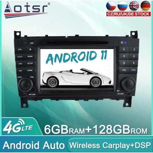Android 11 128GB Car Radio For Benz C-Class W203 2004-2007 Audio Multimedia Player GPS Navigation Auto Stereo Head Unit Carplay