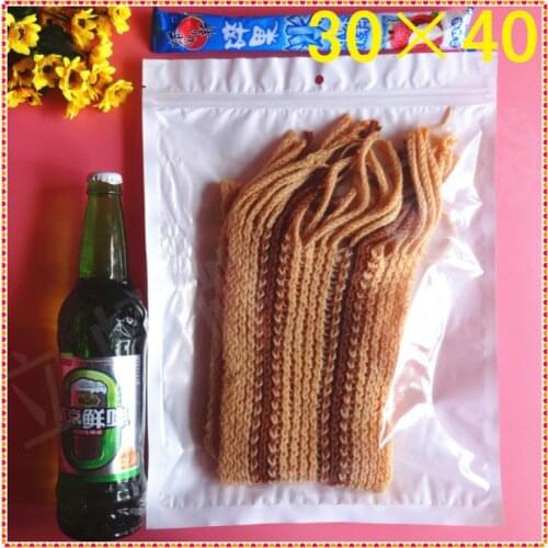 30*40cm White/Clear Self Seal Zipper Resealable Plastic Retail Packaging OPP Poly Bag Ziplock Zip Lock Storage Bag W/ Hang Hole
