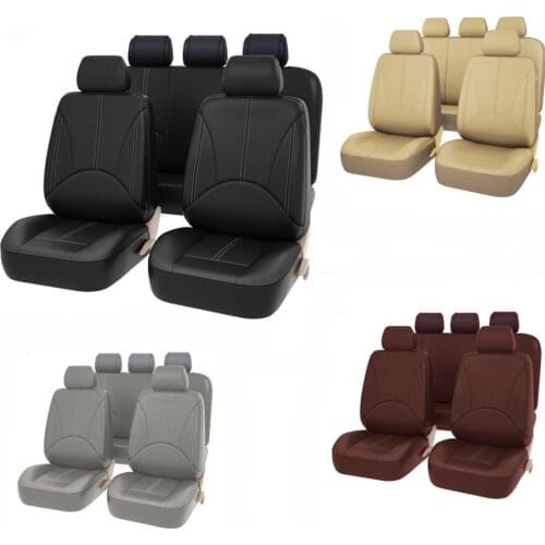 9PCS Leather Car Seat Covers For Mitsubishi ASX 308 Eclipse cross Grandis Montero Lancer Pajero Outlander Seat Cushion Cover