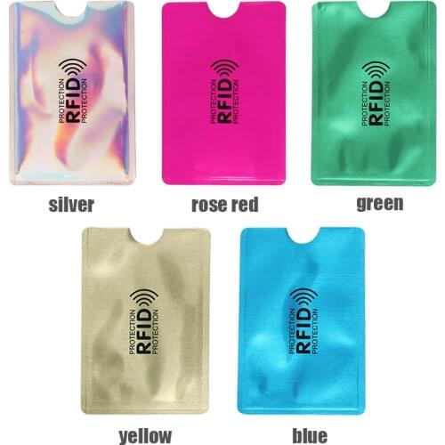 10PCS/Lot Anti Rfid Colors Blocking Reader Lock Card Holder Aluminium ID Bank Card Case Protection Metal Credit Card Holder