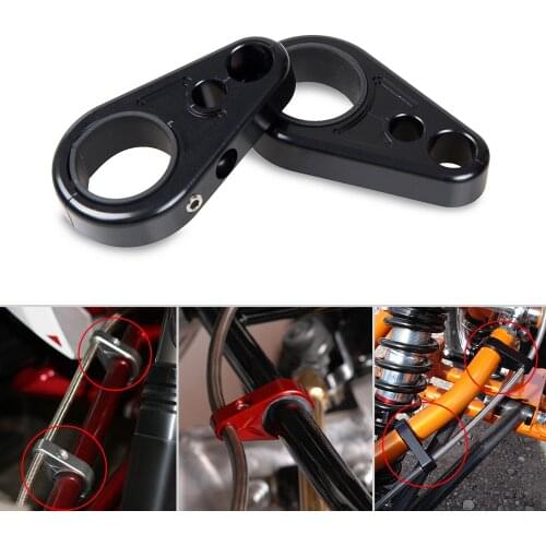 CNC Aluminum ATV A-Arm Brake Line Clamps For Arctic Cat 300 400 450 500 550 650 700 DVX Mud Pro 1000 Prowler Wildcat