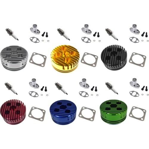 Colorful Round CNC Cylinder Head Intake pipe Fit 66cc 80cc 2 Stroke Motorized Bke