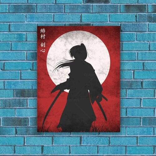 Himura Kenshin Rurouni Kenshin Anime Canvas Painting Wall Art Posters Prints Pictures Living Room Decoration Home Decor Manga