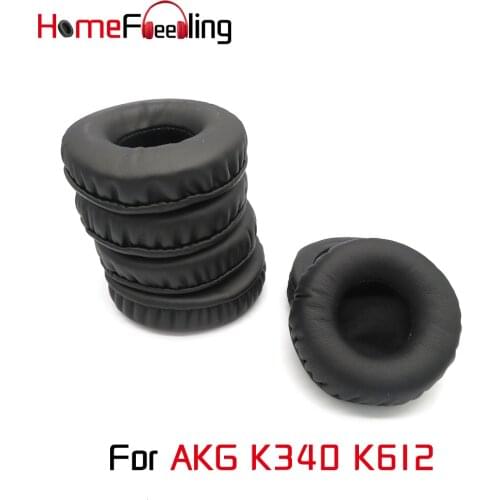 Homefeeling Ear Pads For AKG K340 K612 Earpads Round Universal Leahter Repalcement Parts Ear Cushions