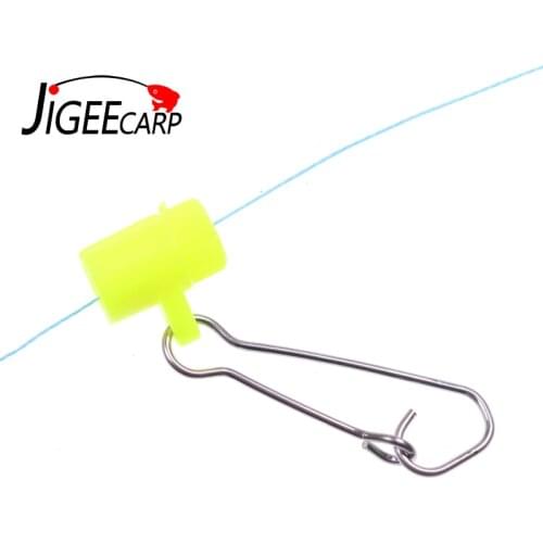 JIGEECARP 20PCS Carp Fishing Quick Hook & Pin Clip Connector Fishing Sinker Slider Size S L Fishing Accessories Terminal Tackle