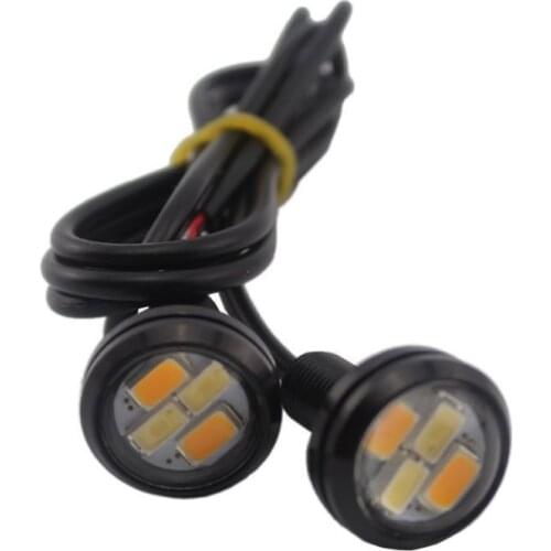 23mm Motorcycle 4 Lamp Waterproof Eagle Eye Lamp Ultra Thin Two Color Daytime Running Lamp Signal Lamp