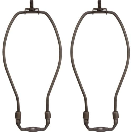 Uxcell 1-2 Pcs Lamp Harp Holder Bronze 6 inch Height Chocolate for Table and Floor Lamps Non Screws