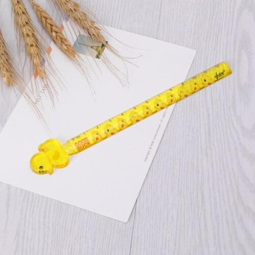 Cute Duck Plastic Straight Ruler Measuring Tool Stationery Office School Supply