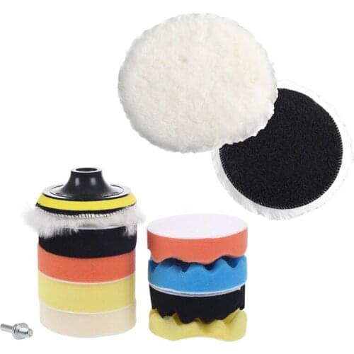 11Pcs 100mm Polishing Machine Polishing Set & 1 Pcs Car Polisher Buffer Lamb Wool Polishing Pad 6 Inch