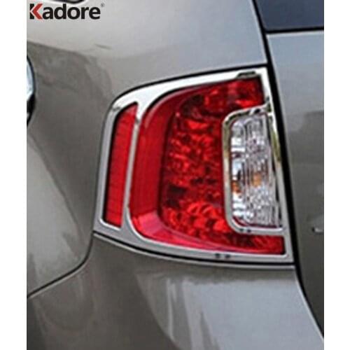 Rear Light Lamp Cover Trim For Ford Edge 2012 2013 2014 ABS Chrome Taillight Frame Trims Stickers Car Stylig Accessories 2pcs
