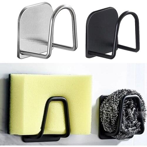 New Sponge Rack Kitchen Hole-free Storage Sink Storage Rack Stainless Steel Multifunctional Sink Drain Rack Hook Household