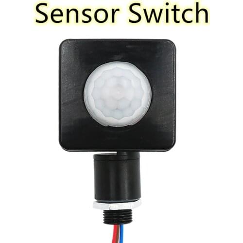 Newest Automatic 10MM 12MM AC 85-265V Security PIR Infrared Motion Sensor Detector Wall LED Light Outdoor 160 Degrees Dropship