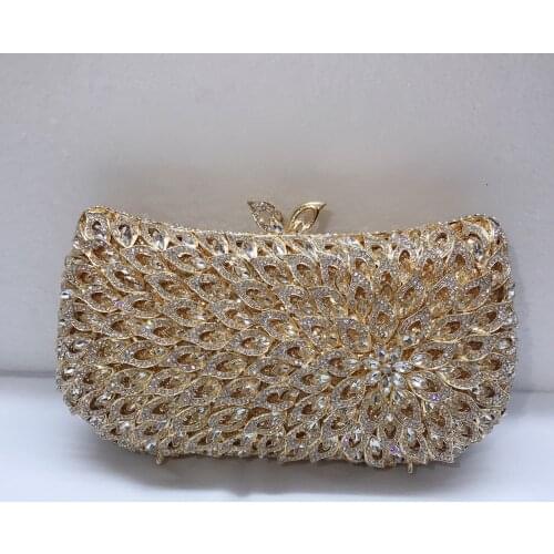 21x11.5CM Dinner Bag Corrugated Metal Studded With Diamonds Clutch Bag Party Dress Evening Bag Women a6823