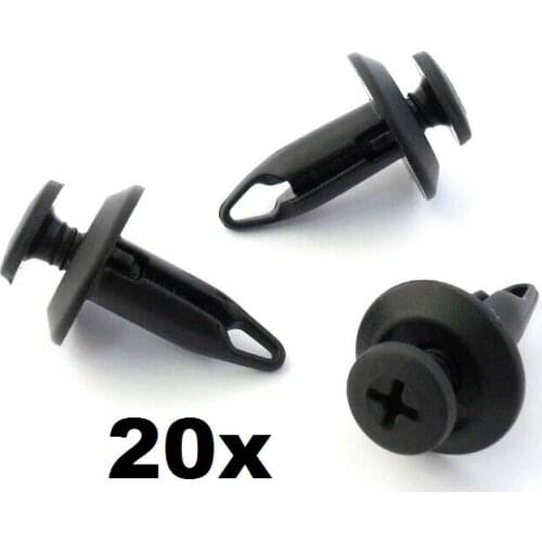 20x 6mm Hole Plastic Fairing & Trim Panel Clips- For Honda For Suzuki For Yamaha For Kawasaki