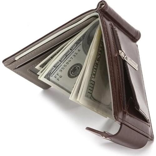 POOLOOS Mens Money Clip Wallets
