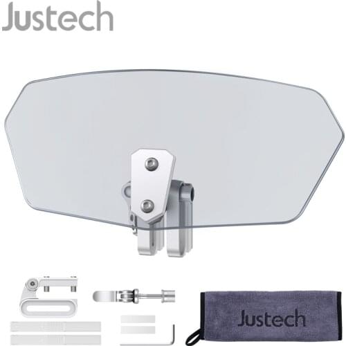 Justech Adjustable Windscreen Wind Deflector Universal Motorcycle Windshield For Kawasaki Honda KTM Windscreen Wind Deflector