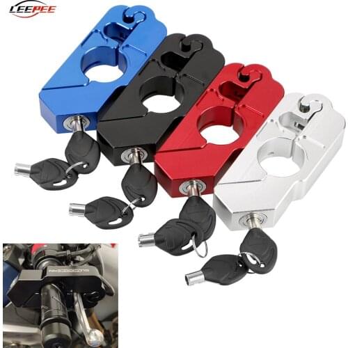 Motorcycle Locks Grip Handlebar Handset Brake Lever Disc Locking Kit Security Tools Motorbike Accessories Scooter ATV Motor Bike