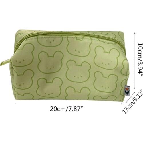 Portable Large Cosmetic Pouch Cartoon Pencil Pouch Nylon Makeups Storage Bag for students Women Men Travel School Office